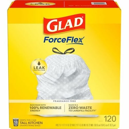 Clorox BAGS, TRASH, W/DRWSTRNG, 13GAL, 45PK CLO78564PL